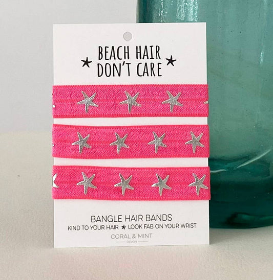 Beach Hair Don't Care Pink Bangle Bands