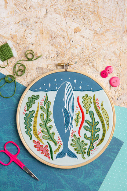 Hawthorn Handmade - Stargazing Whale Embroidery Kit