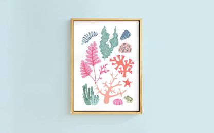 Oh So Daisy Coral Collection Art Print