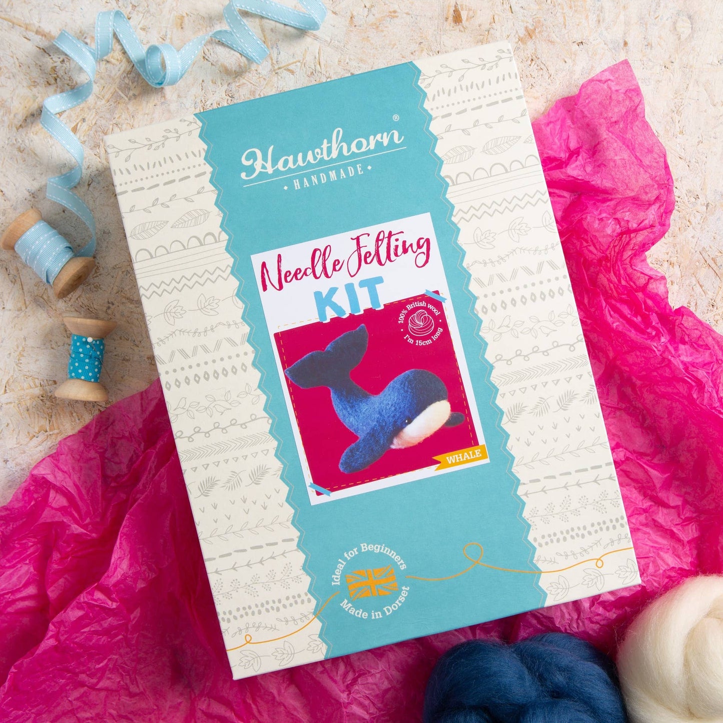 Hawthorn Handmade - Whale Needle Felting Kit