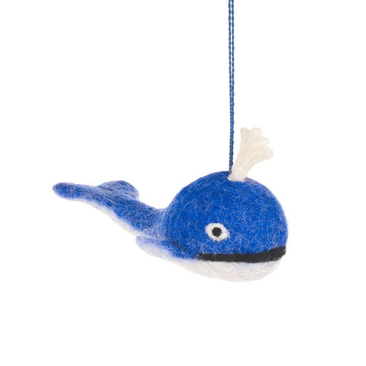 Blue Whale Felt Decoration