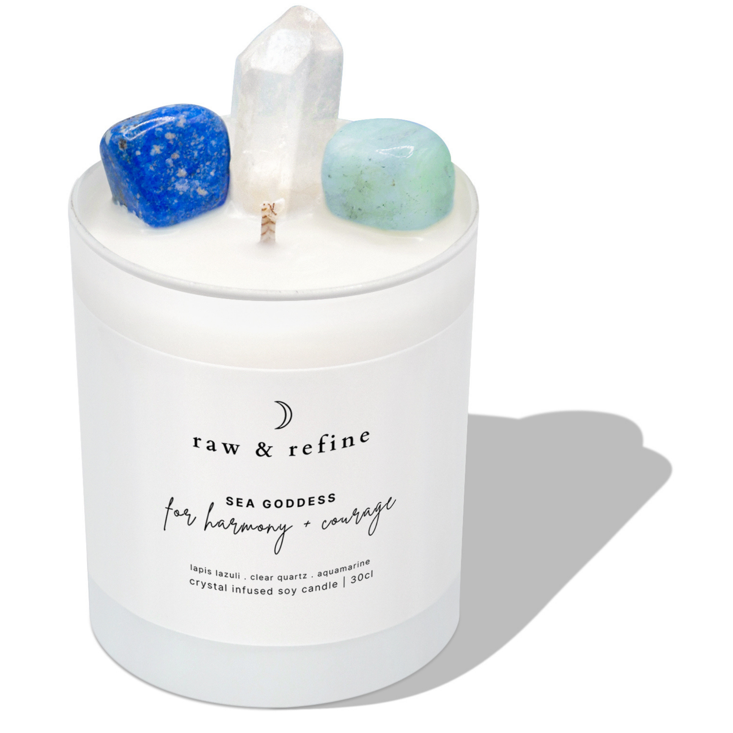 Sea Goddess Crystal Candle Harmony + Courage