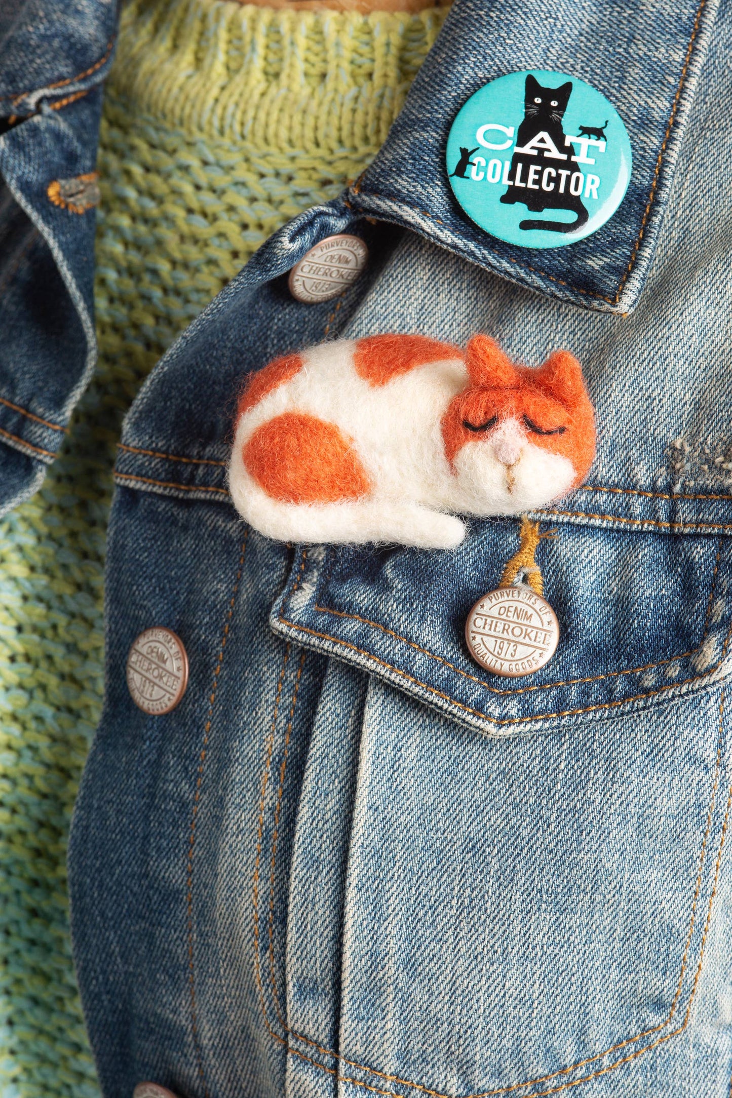 Hawthorn Handmade - Cat Brooch Needle Felting Kit