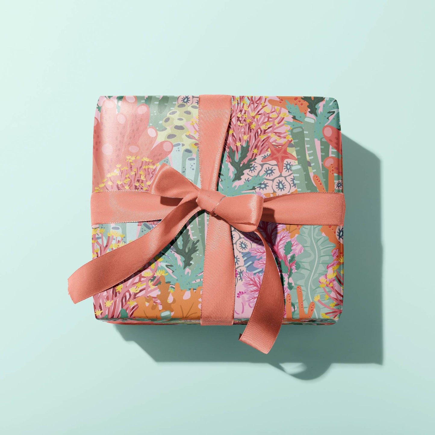 Oh So Daisy Coral Reef Gift Wrap Sheet