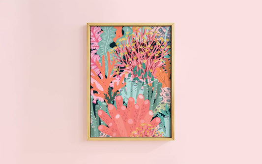 Oh So Daisy Coral Reef Deep Sea Art Print