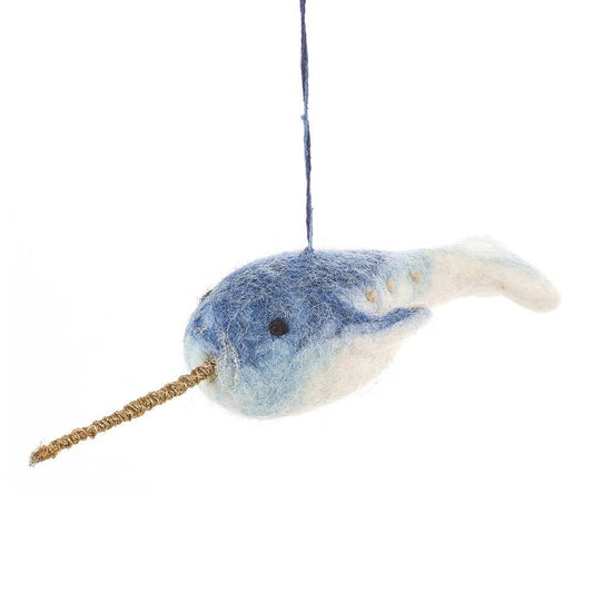 Narwhal Felt Decoration