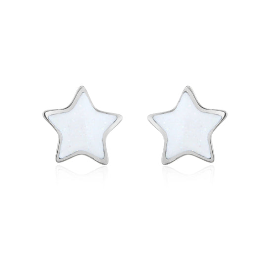 Pearlescent Star Studs