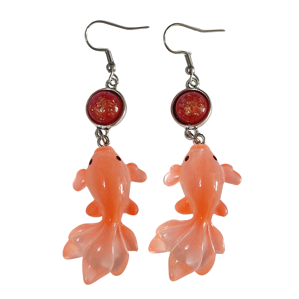 Rising Sun Goldfish Earrings