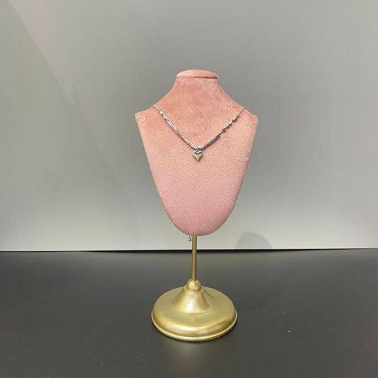 Velvet Necklace Stand in Dusty Pink