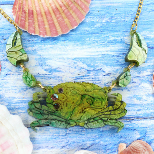 Seaweed Crab Necklace