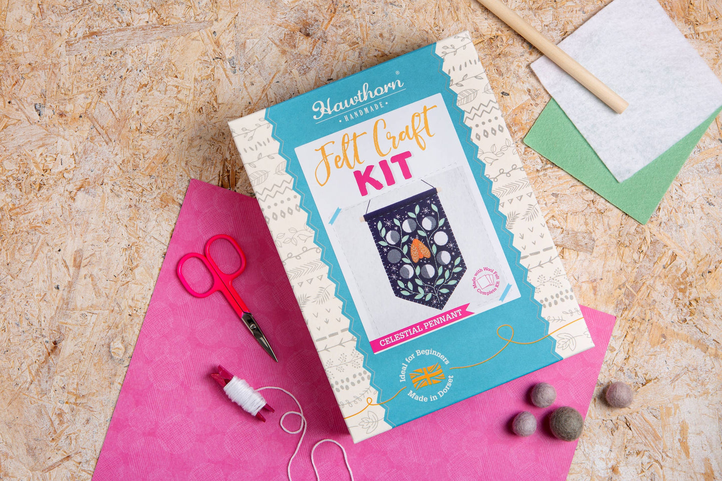 Hawthorn Handmade - Celestial Pennant Felt Craft Kit